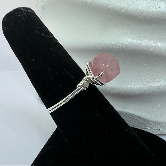 ARTISAN Rose Quartz 925 Silver Ring - Picture 6 of 15